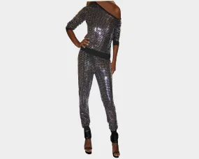 8.3 Metallic Silver Jog Suit - The Rodeo Drive