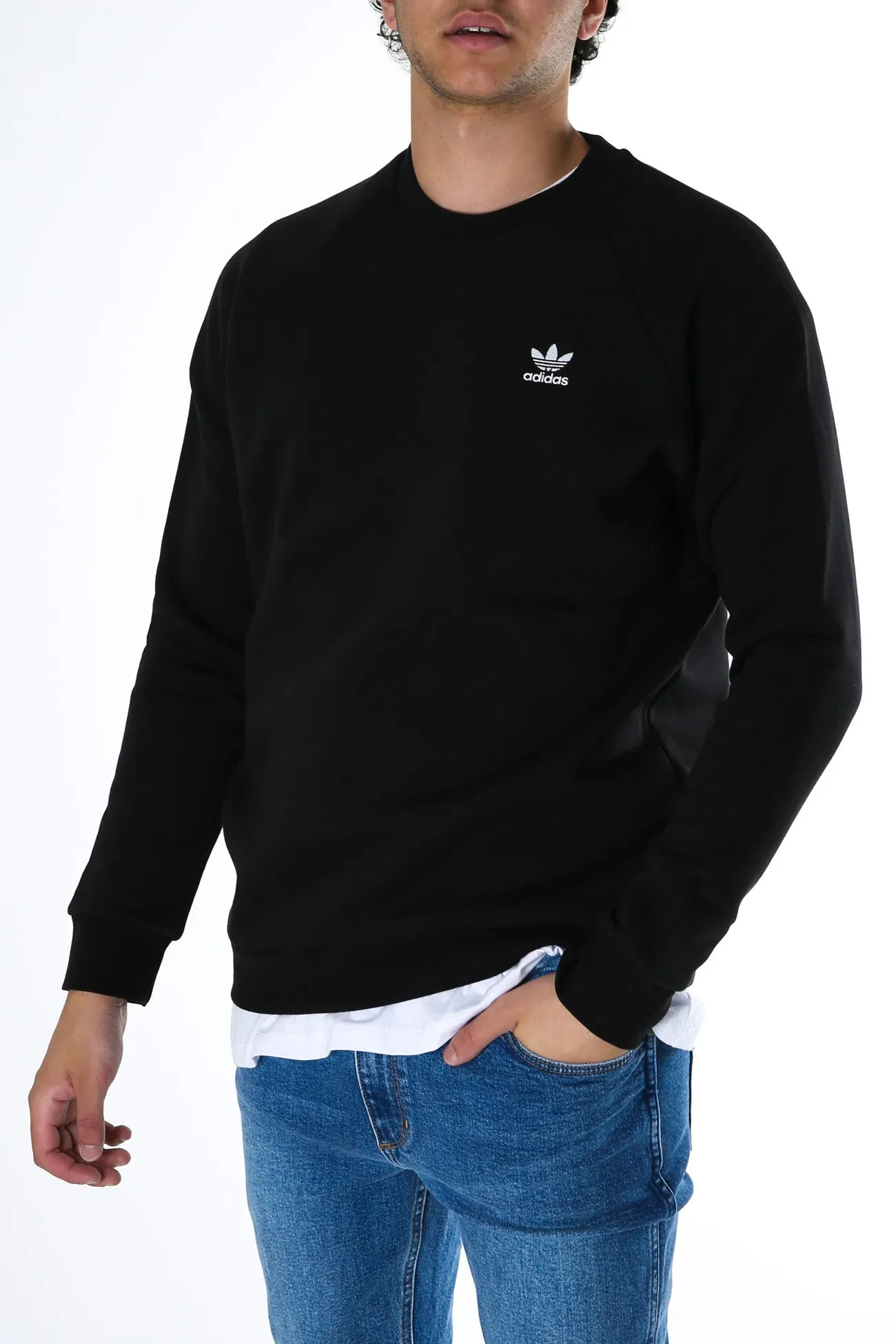 Adicolor Essentials Trefoil Crewneck Sweatshirt Black