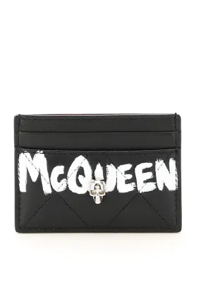 Alexander mcqueen graffiti logo cardholder