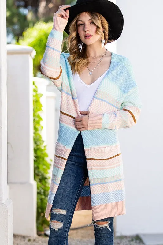 Along for the Ride - Multicolor Striped Cardigan