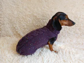 Alpaca wool warm winter sweater for pets,dachshund alpaca jumper with arans