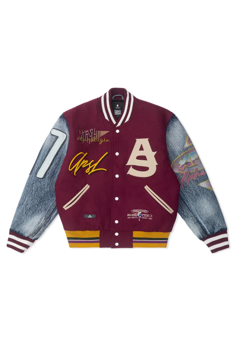 Alpha Style Men's Burlington Letterman Jacket