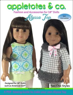 Alyssa Top Sewing Pattern for 18" Dolls