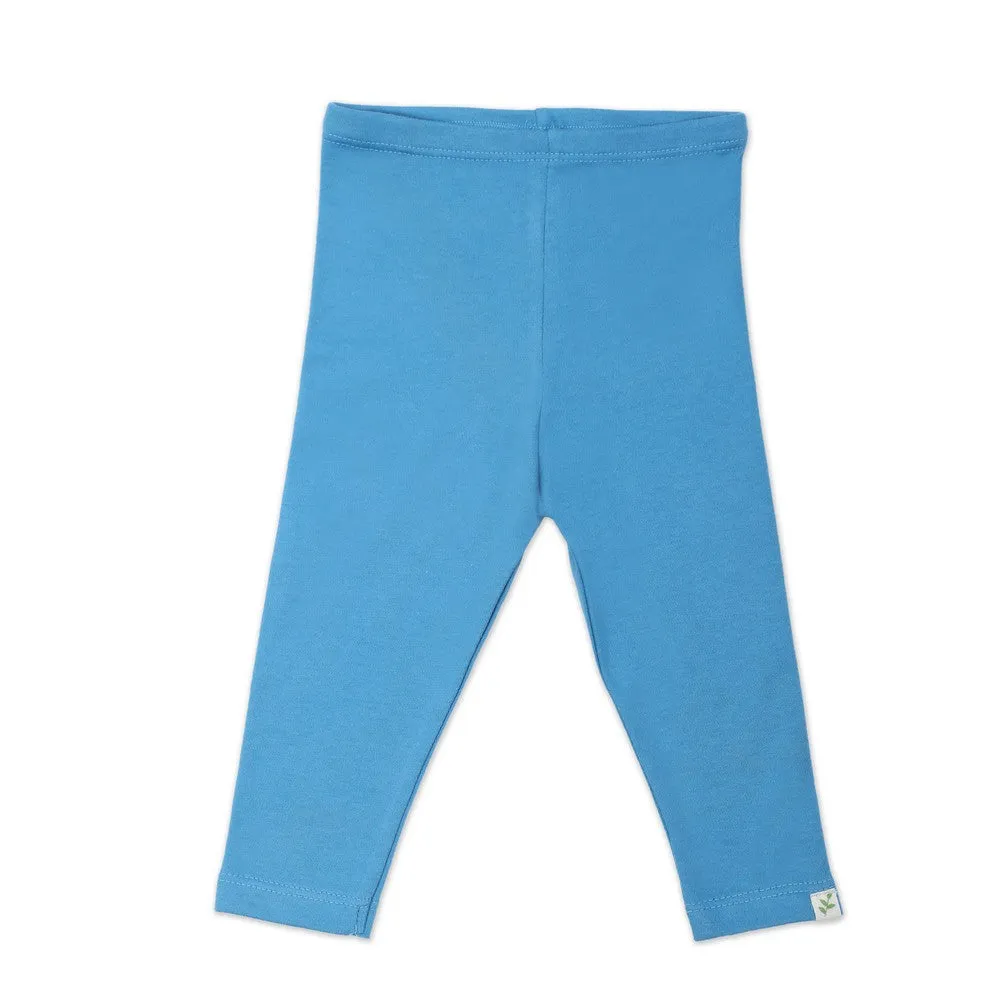 Aqua Plain Leggings