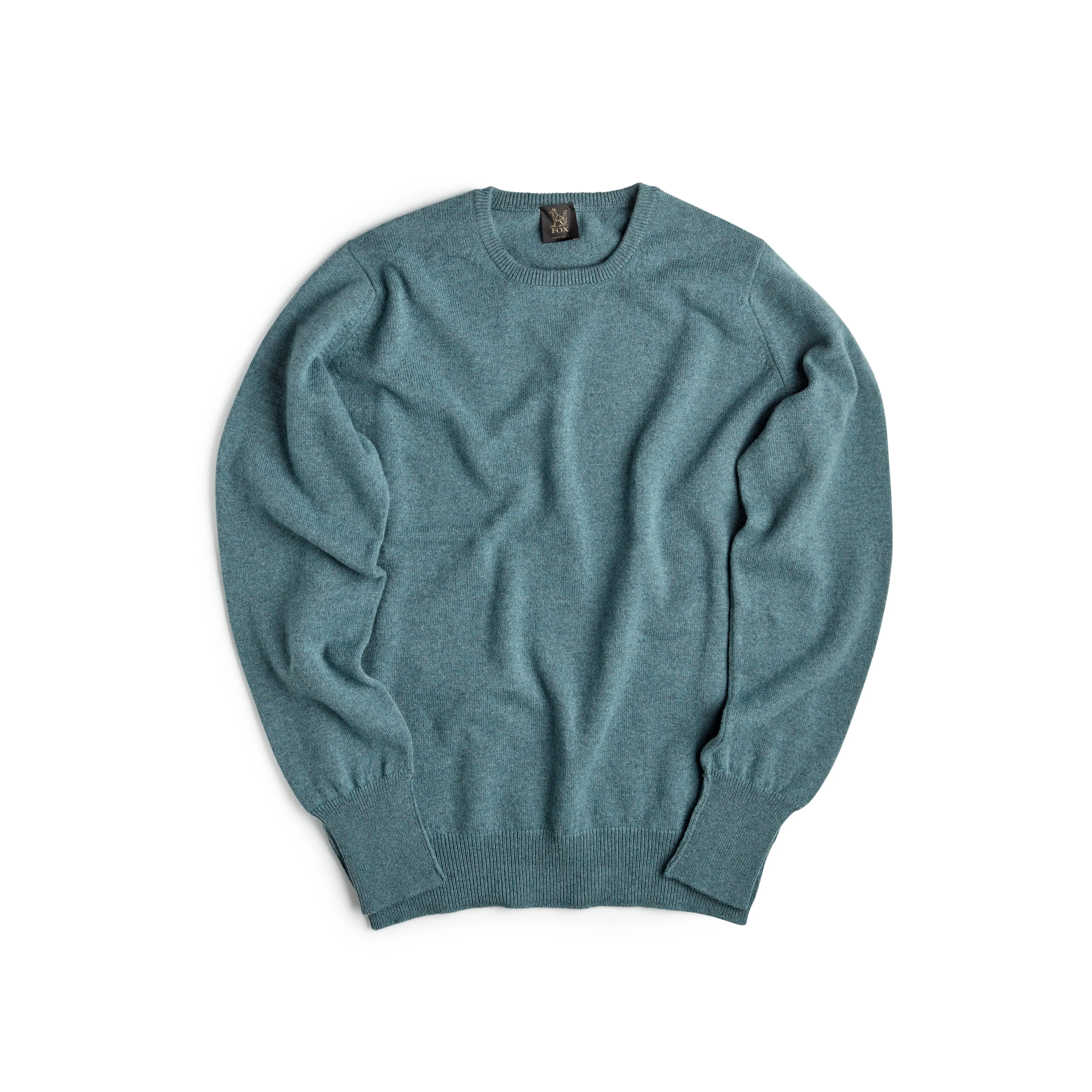 Arctic Blue 2 Ply Lambswool Crew Neck Jumper