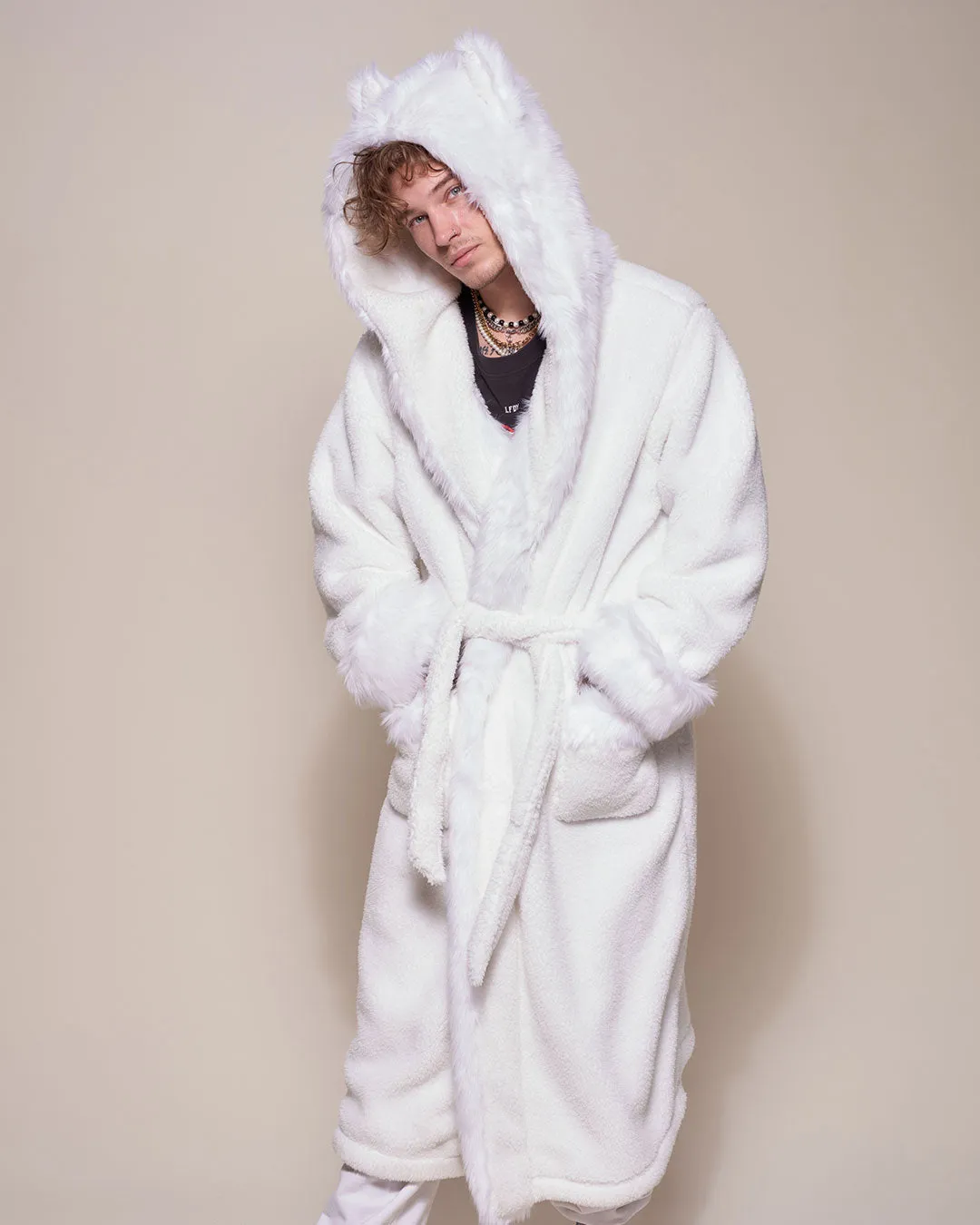 Arctic Wolf Classic Faux Fur Robe | Men's