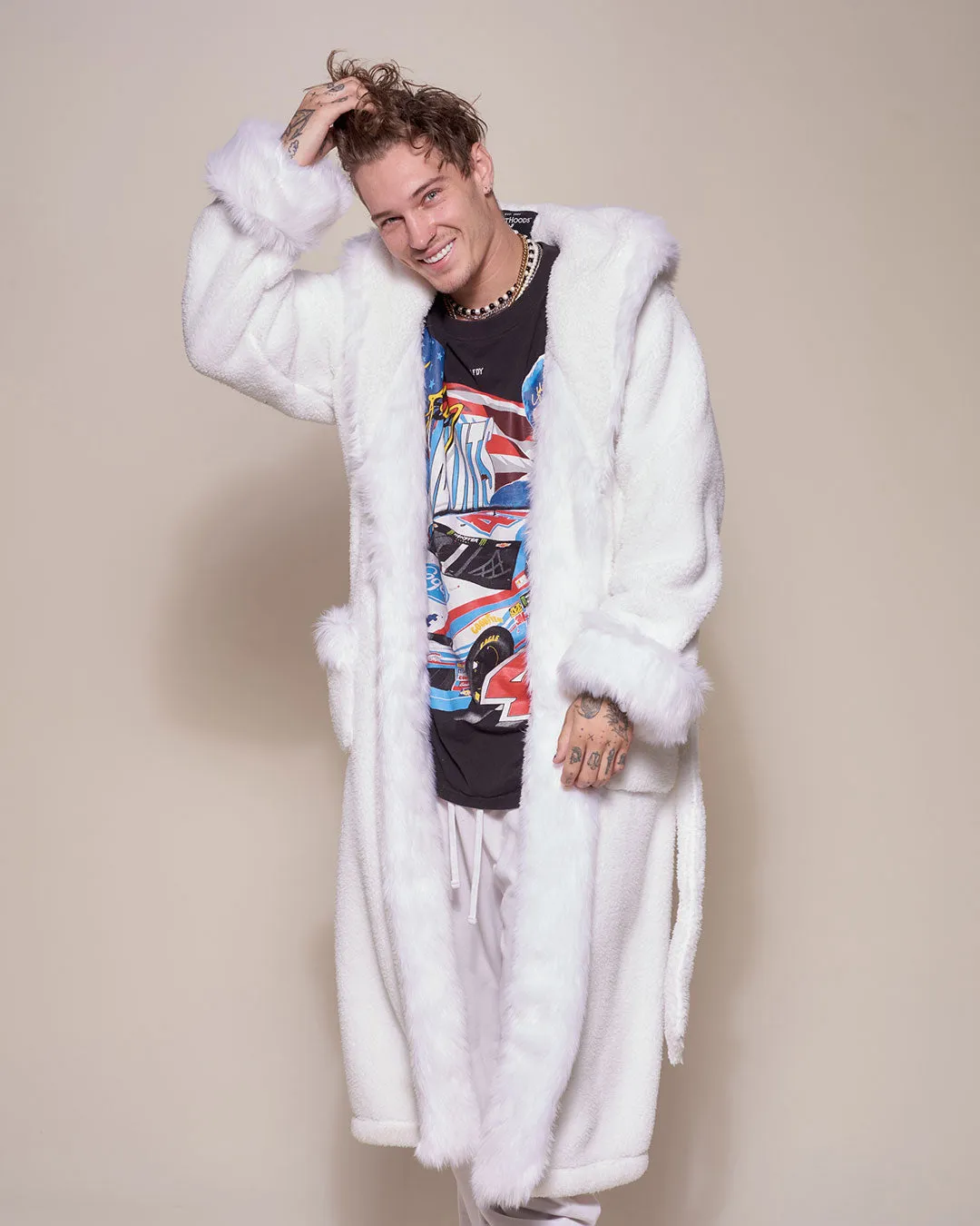 Arctic Wolf Classic Faux Fur Robe | Men's