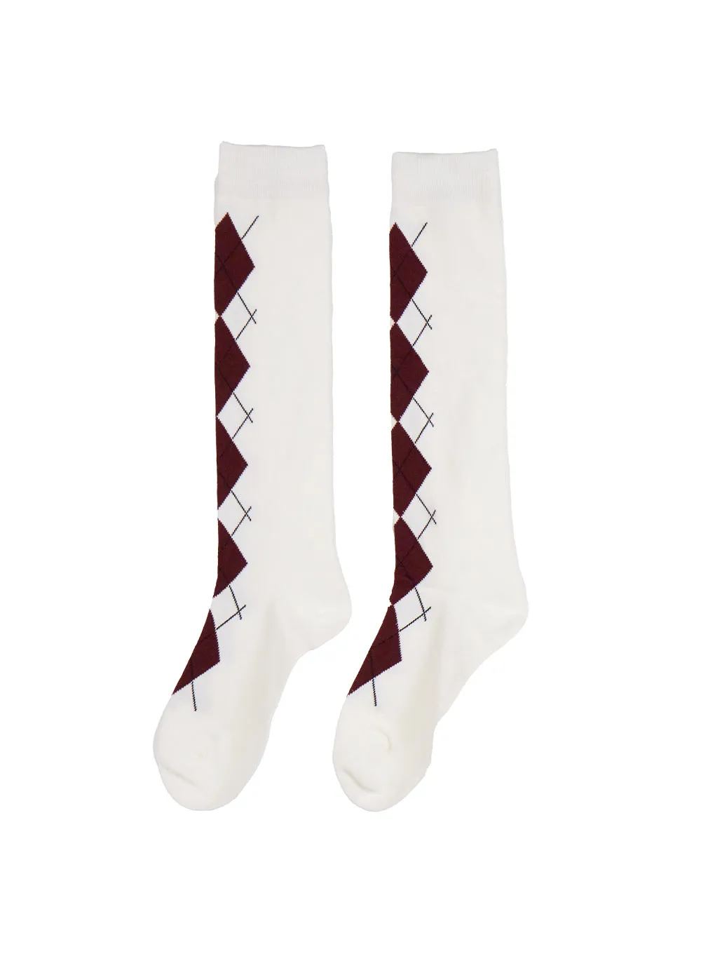 Argyle Cotton Long Socks CN415