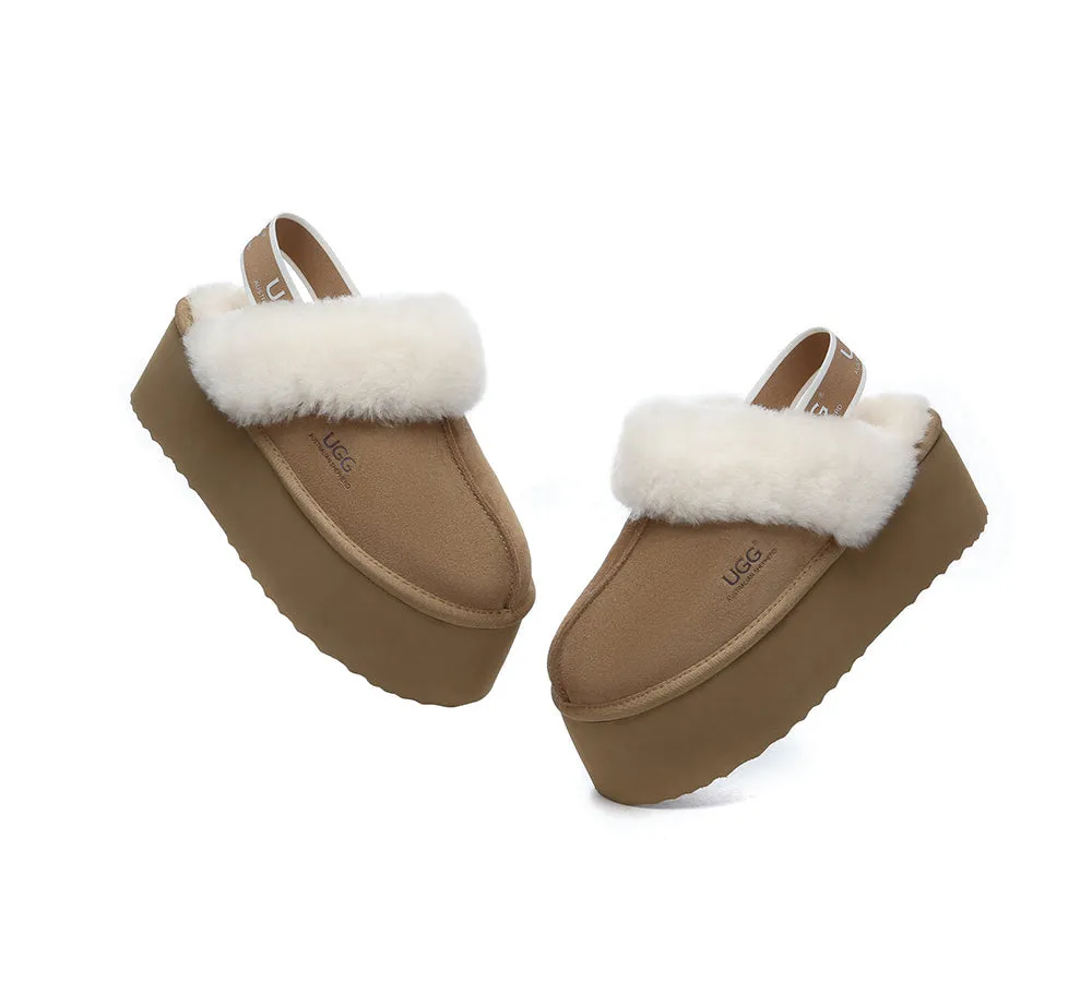 AUSTRALIAN SHEPHERD® UGG Slippers Women Slingback Platform Muffin Plus