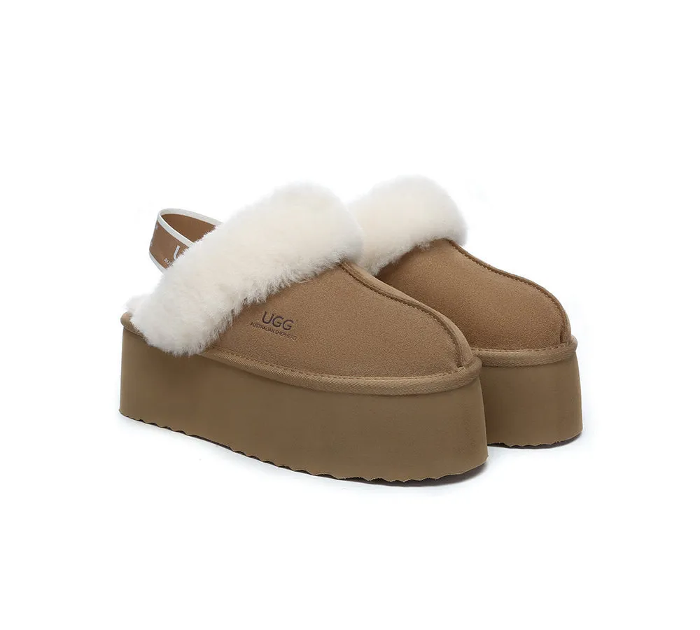 AUSTRALIAN SHEPHERD® UGG Slippers Women Slingback Platform Muffin Plus