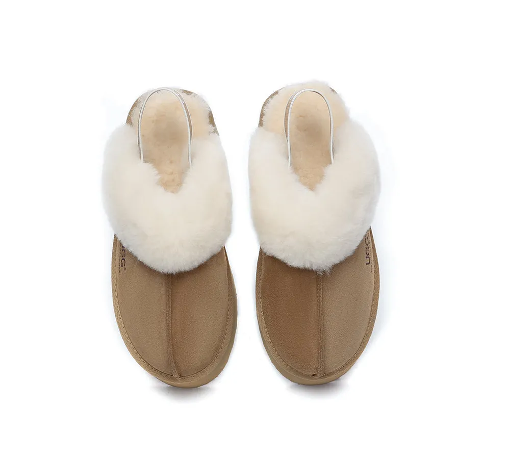 AUSTRALIAN SHEPHERD® UGG Slippers Women Slingback Platform Muffin Plus