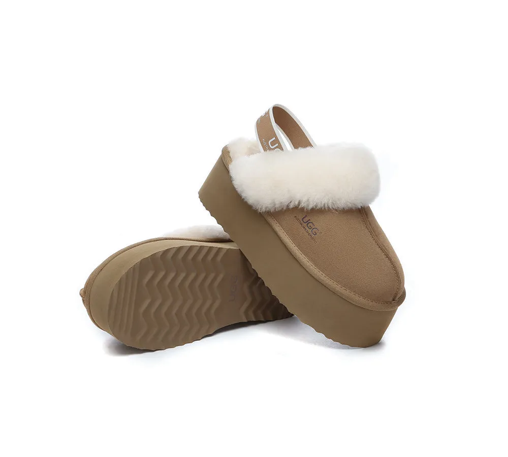 AUSTRALIAN SHEPHERD® UGG Slippers Women Slingback Platform Muffin Plus