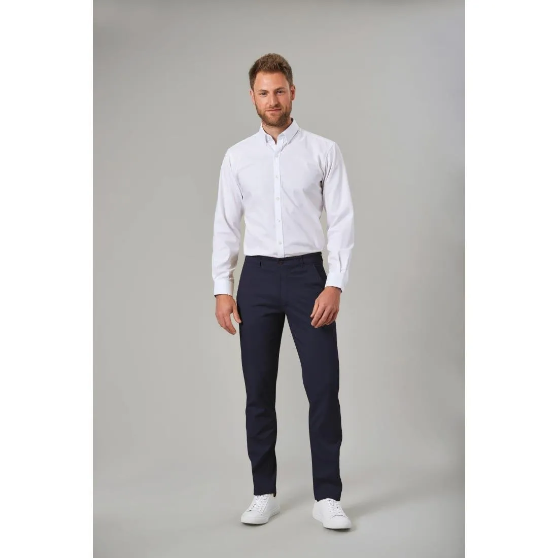 BA080-40 Brook Taverner Mens Miami Slim Fit Chinos Navy 40"