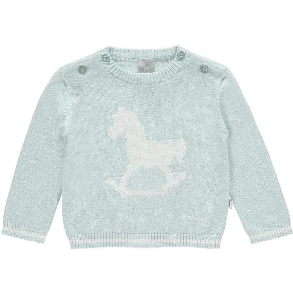 Baby Boys Knitted Pale Blue Jumper and Leggings