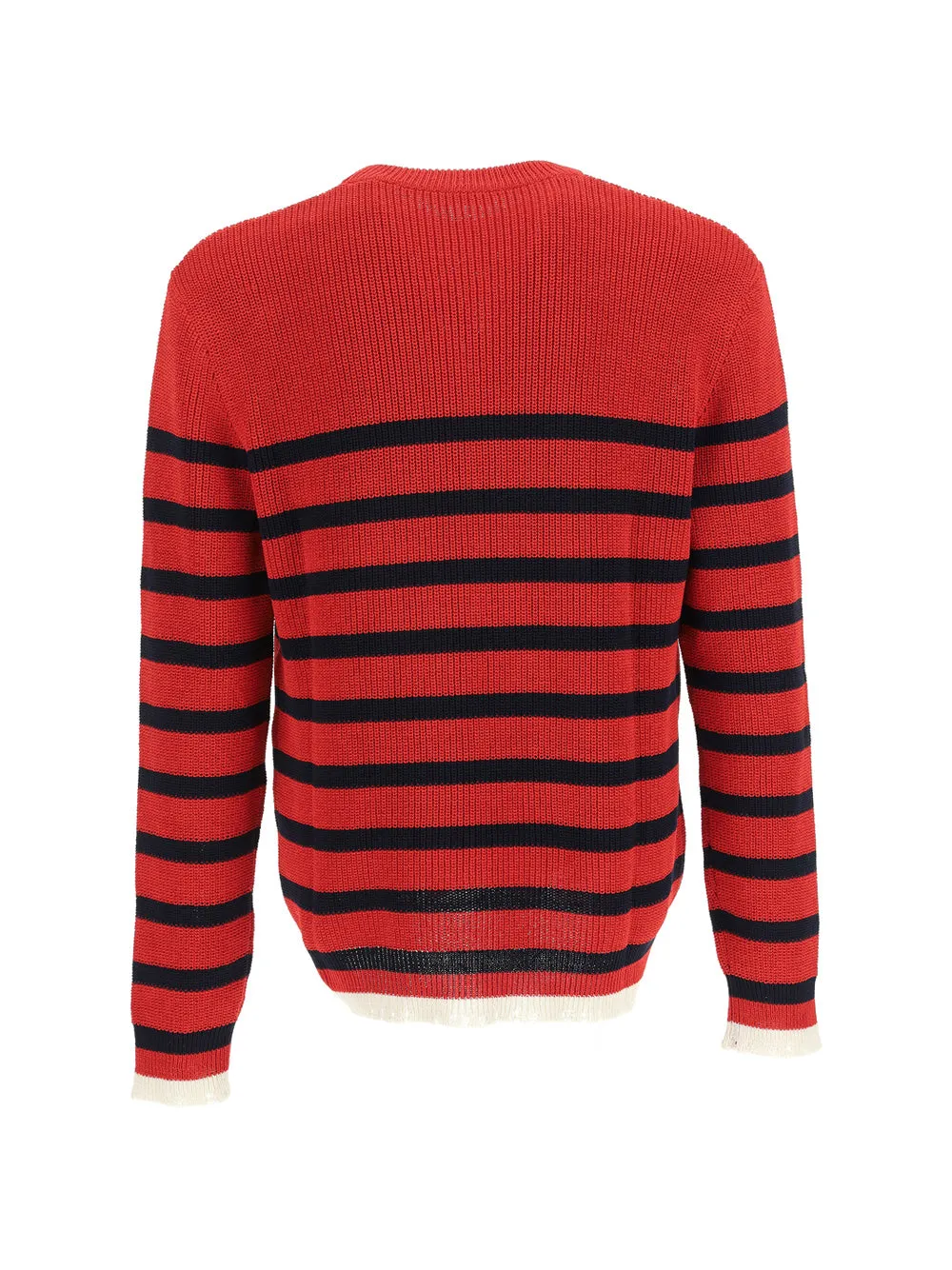 Balmain Stripe Knitted Crewneck Jumper