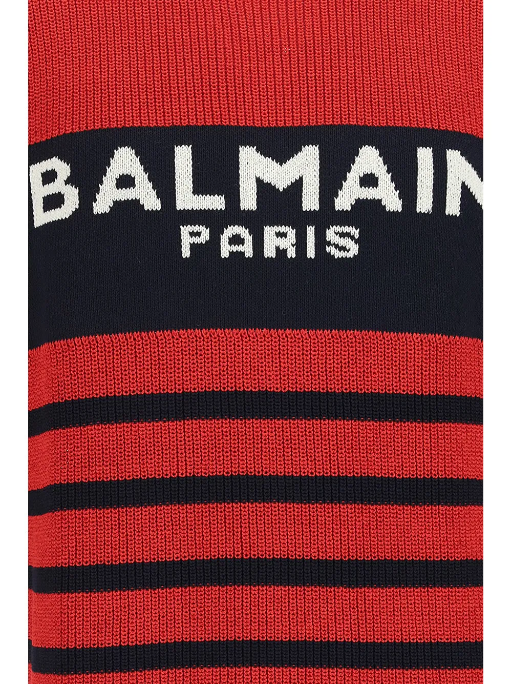 Balmain Stripe Knitted Crewneck Jumper