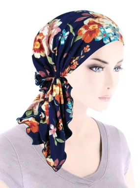 Bella Scarf Navy Blue Blossom