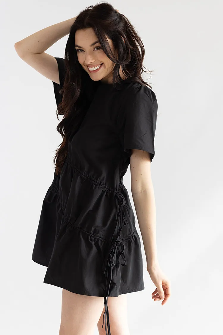 Black Drawstring Dress