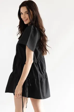 Black Drawstring Dress