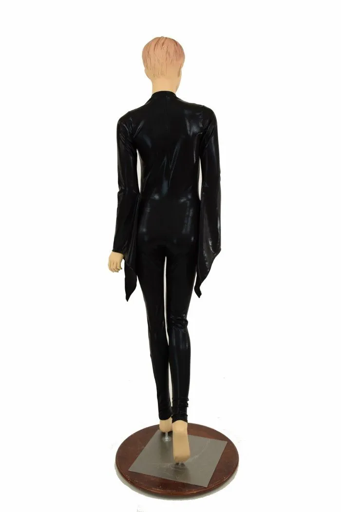 Black Mystique Plunging V Catsuit