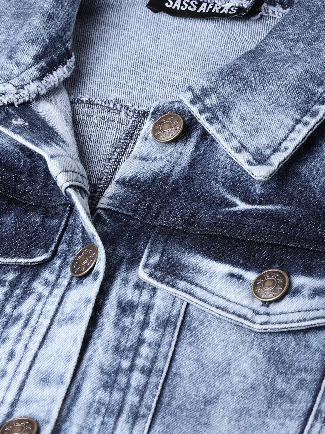 Blue Acid Wash Denim Jacket