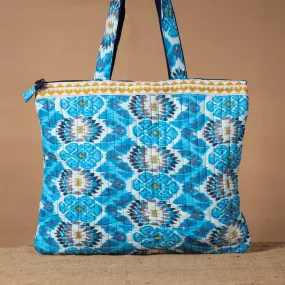 Blue - Handcrafted Quilted Shoulder Bag