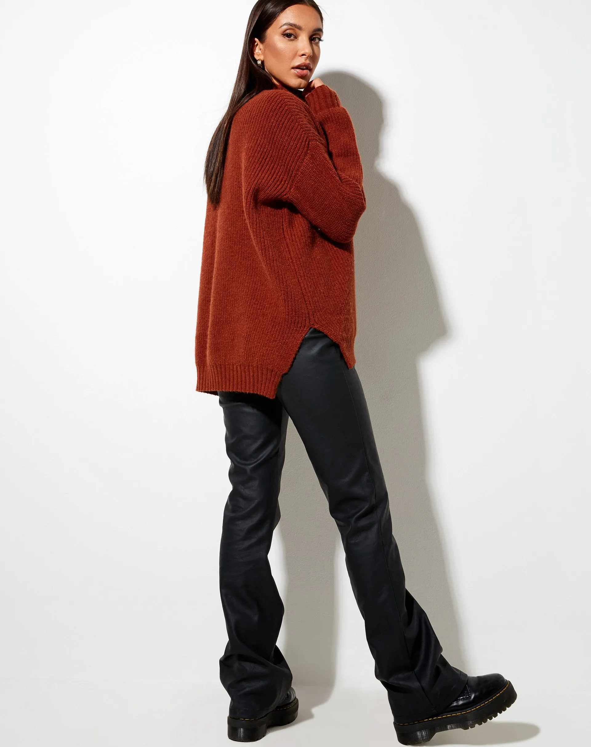 Bondy Jumper in Knit Brick