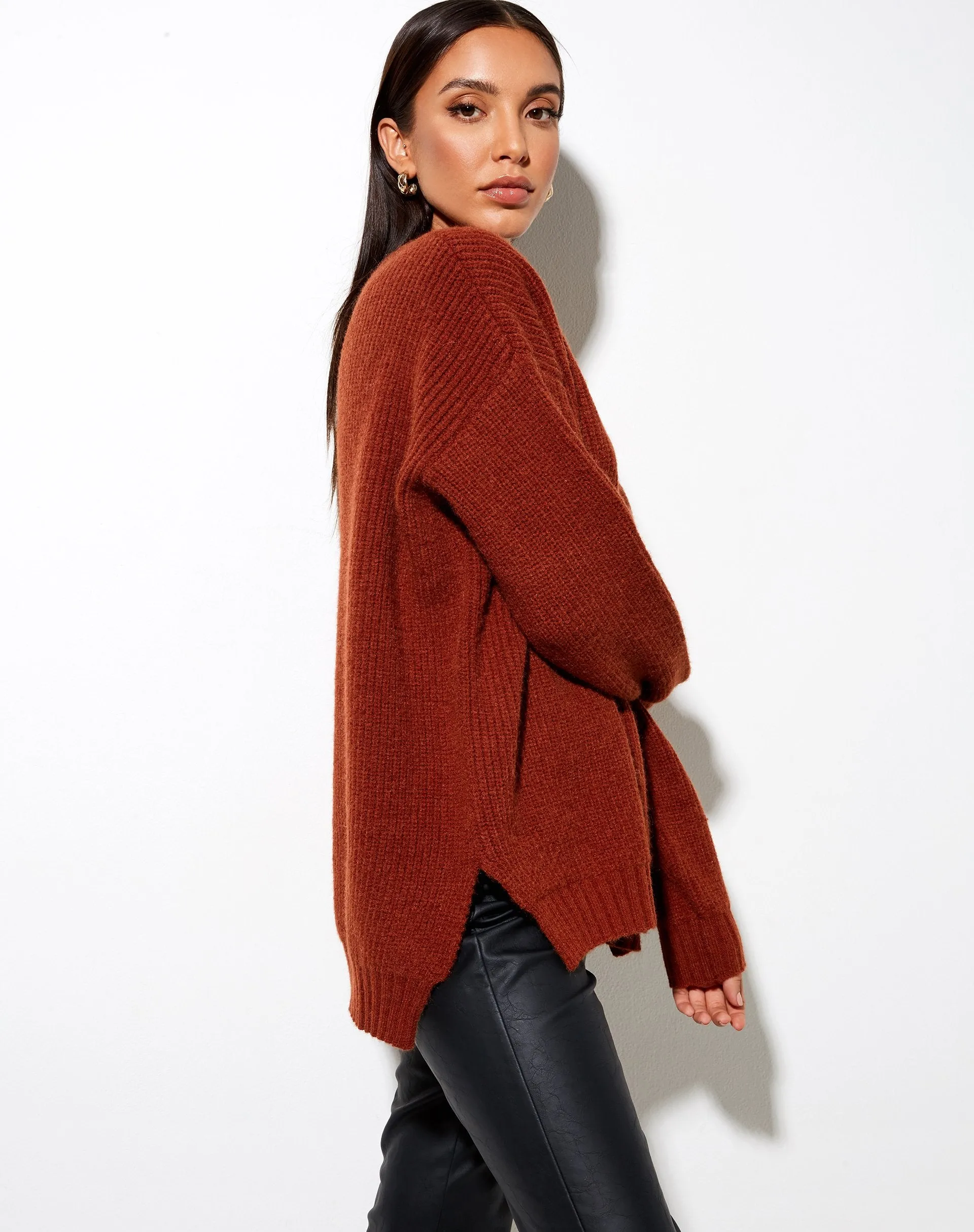 Bondy Jumper in Knit Brick