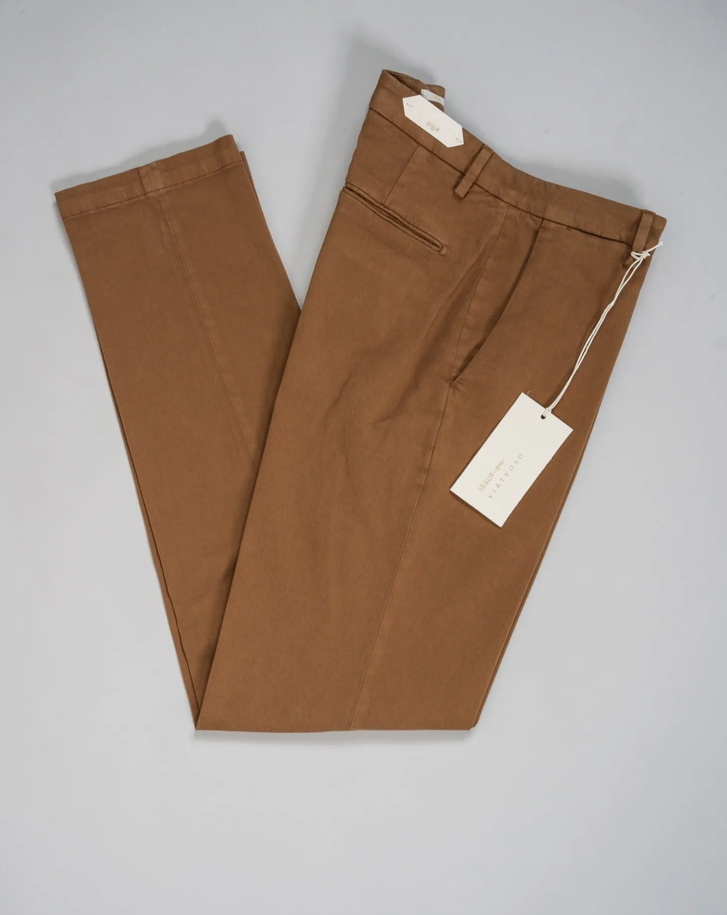 Briglia Garment Dyed Cotton Chinos / Tobacco