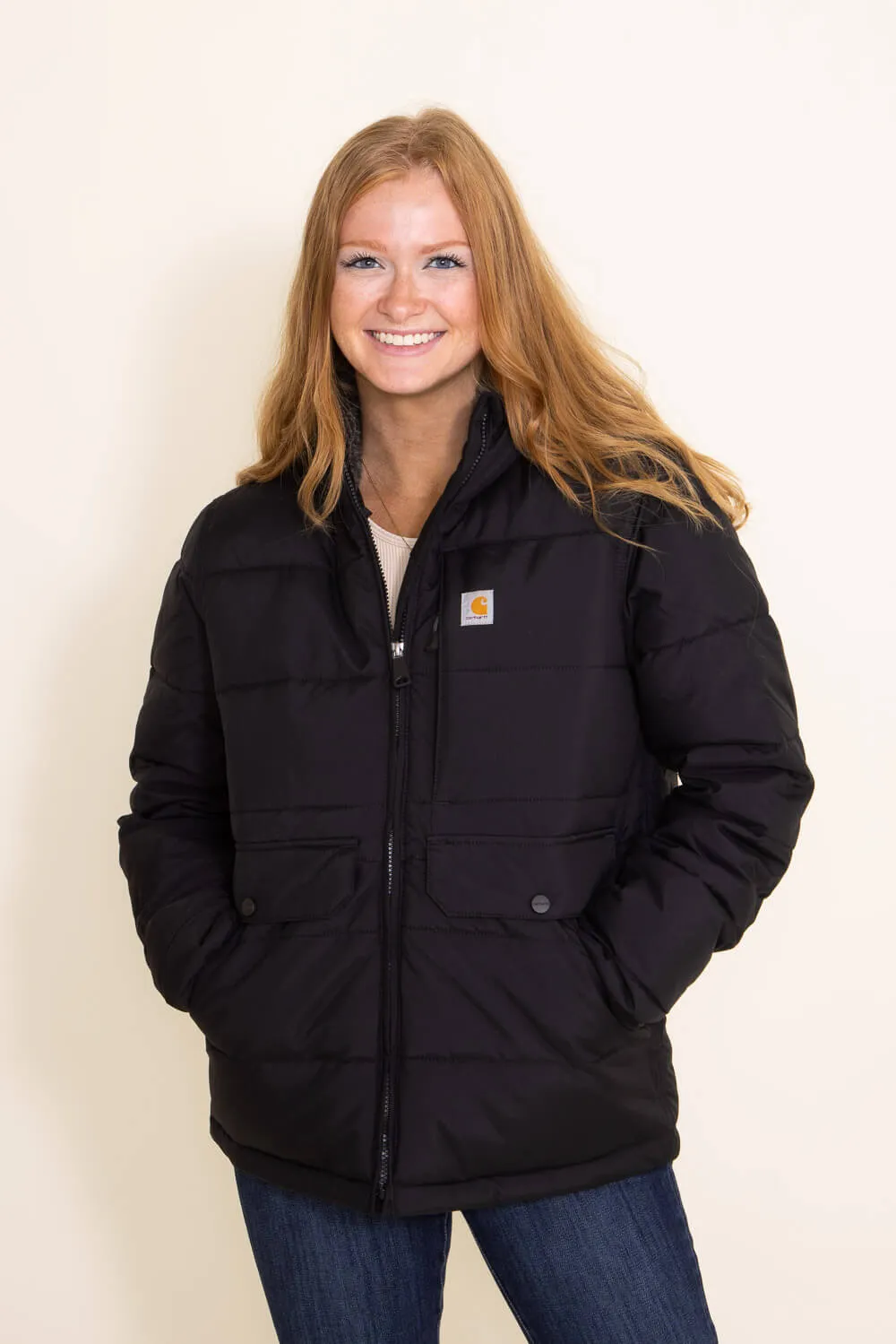 Carhartt Relaxed Fit Midweight Utility Jacket for Women in Black | 105457-N04