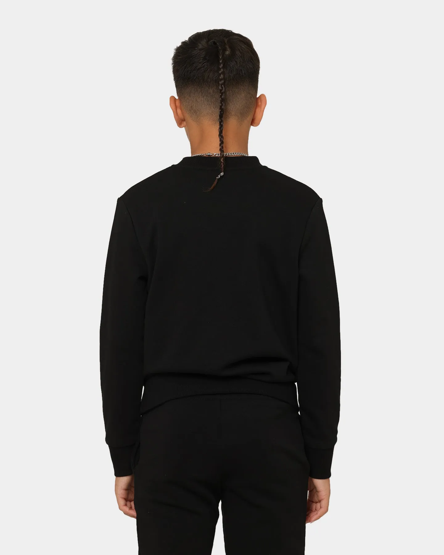 Champion Kids' French Terry C Logo Crewneck Black