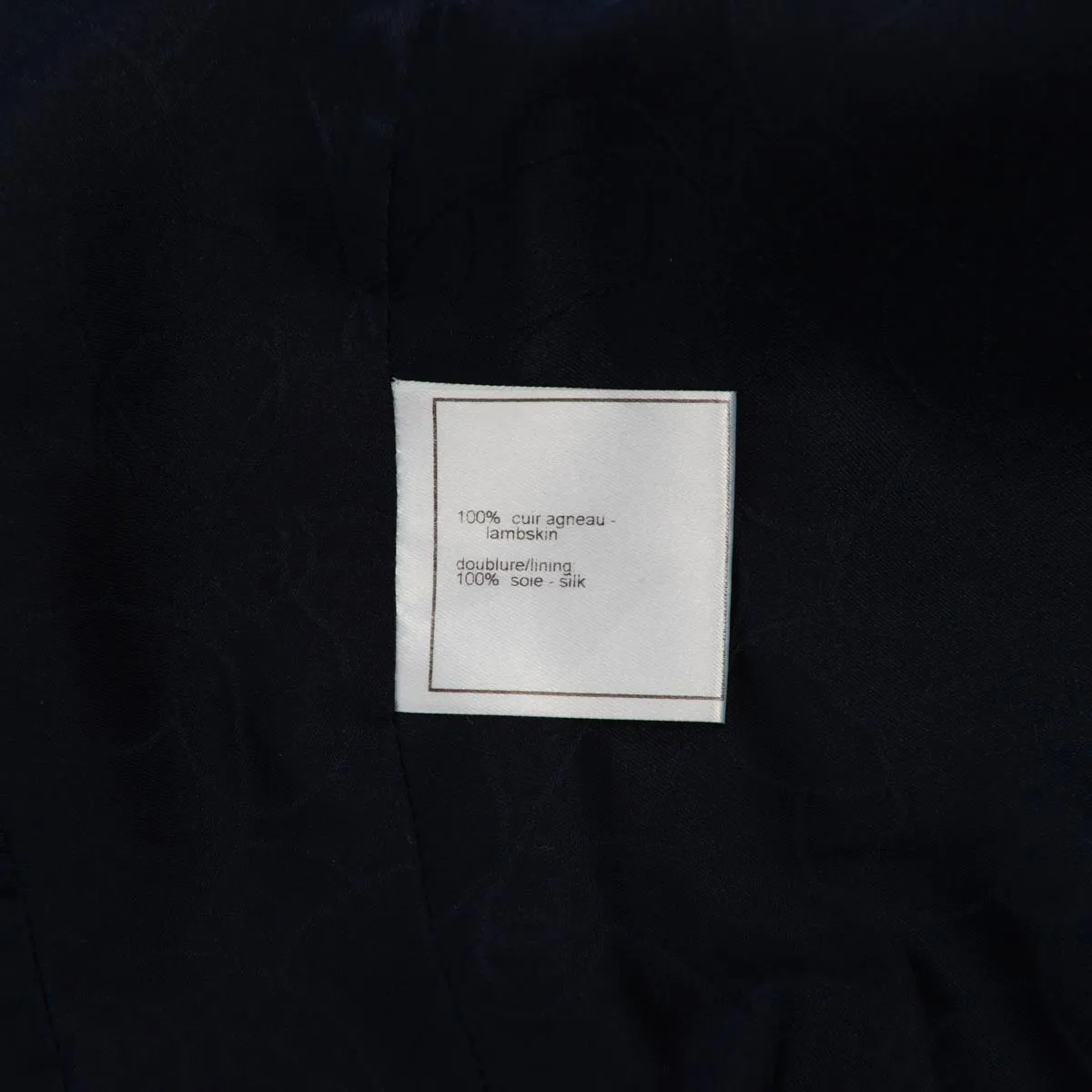 Chanel Dark Navy Lambskin Cropped Jacket FR 38