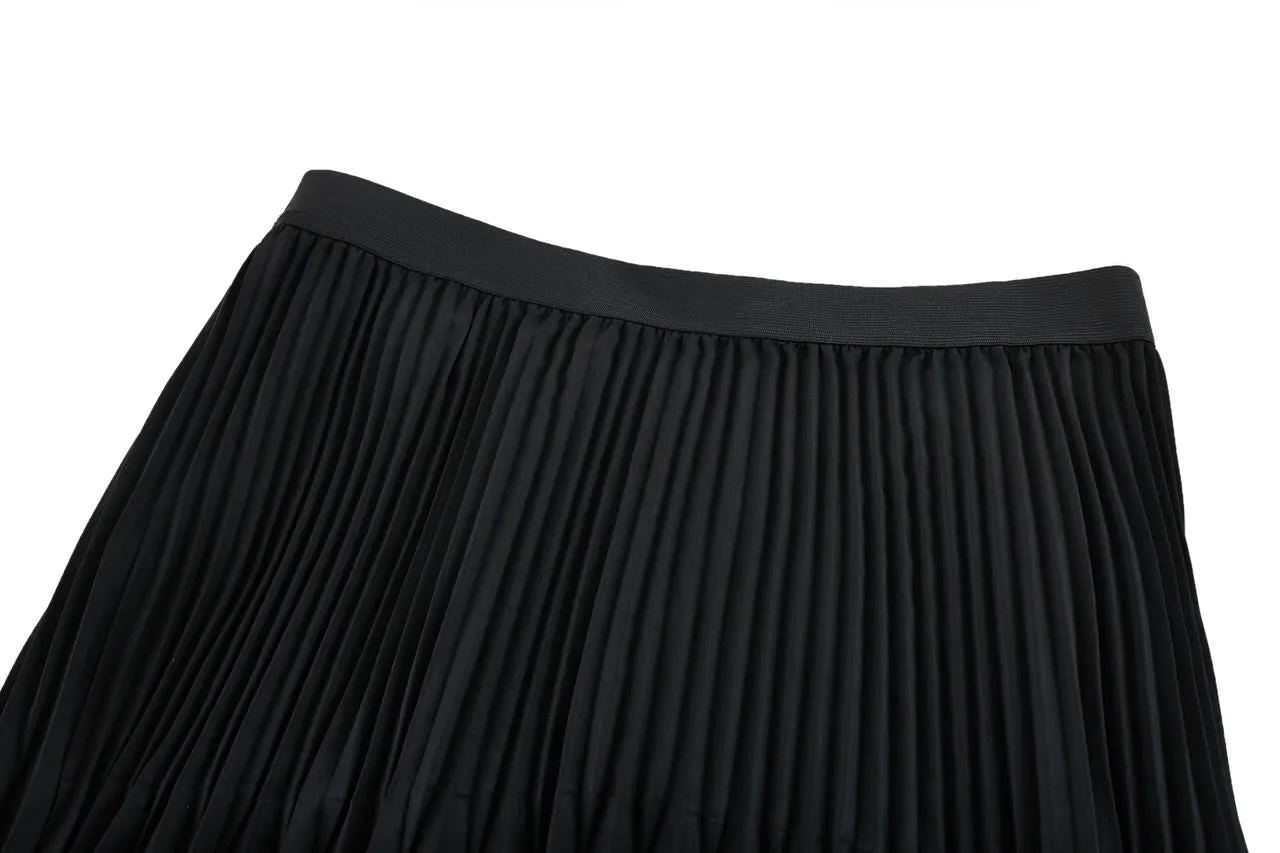 Chiffon Pleated Flare Skirt