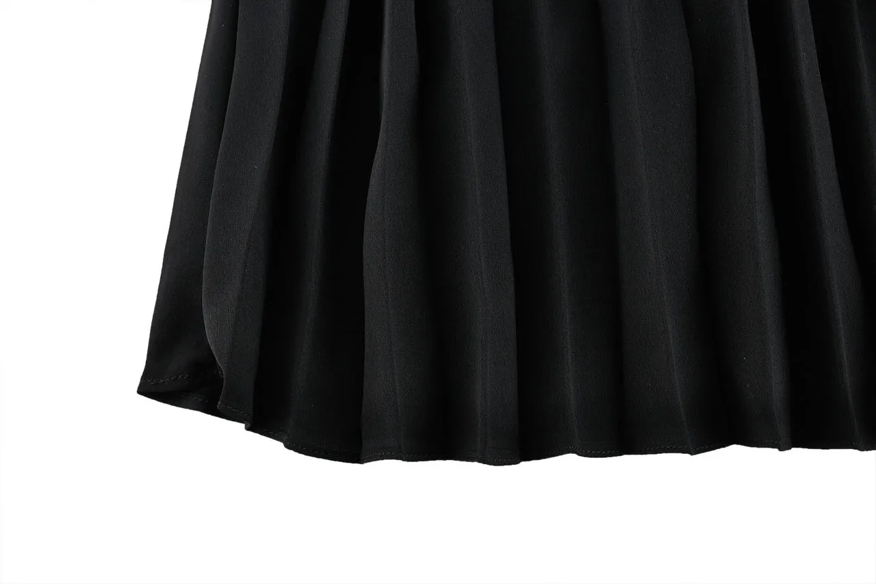 Chiffon Pleated Flare Skirt