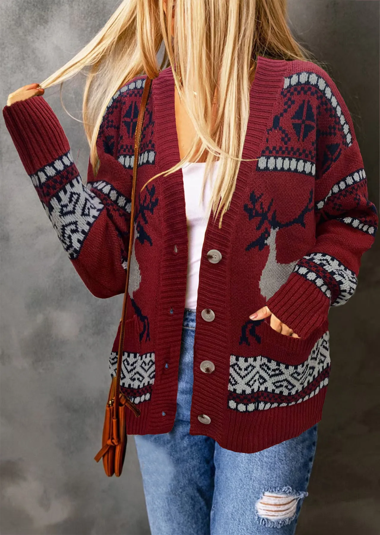 Christmas Sweaters Cardigan Coat