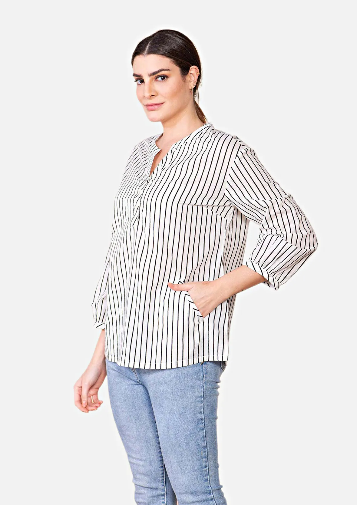 Classic Cotton Top With Pockets