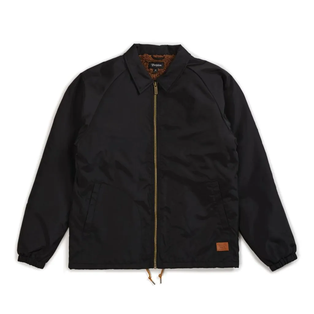 CLAXTON COLLAR SHERPA JACKET BLACK