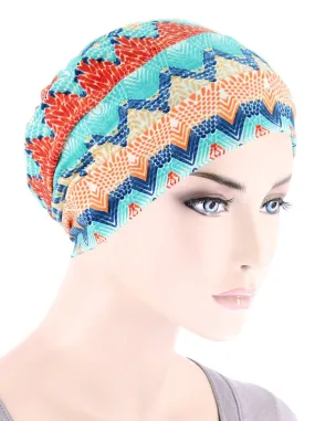 Cloche Cap Tropical Blue Sunset