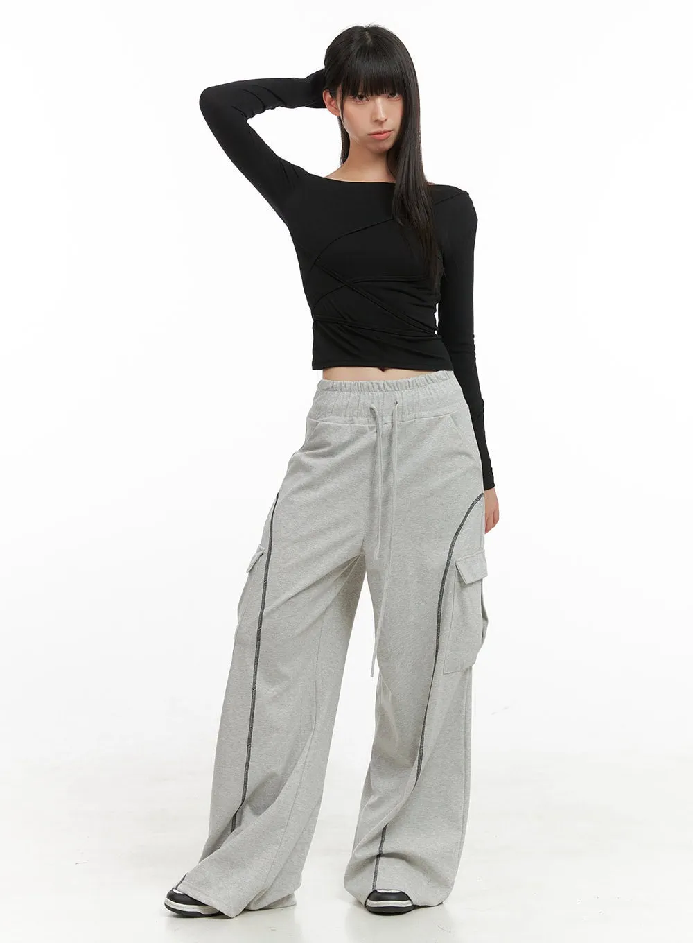 Cotton Cargo Stitch Sweatpants CG419