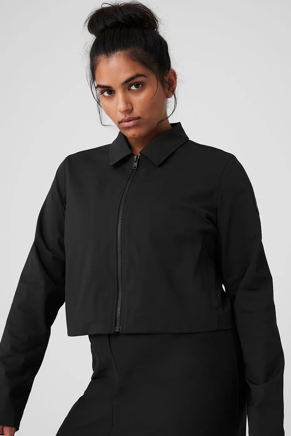 Cropped High Speed Jacket - Black