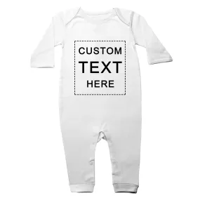 [Custom Text] Baby Romper I Sleeper I Three Quarter Sleeve