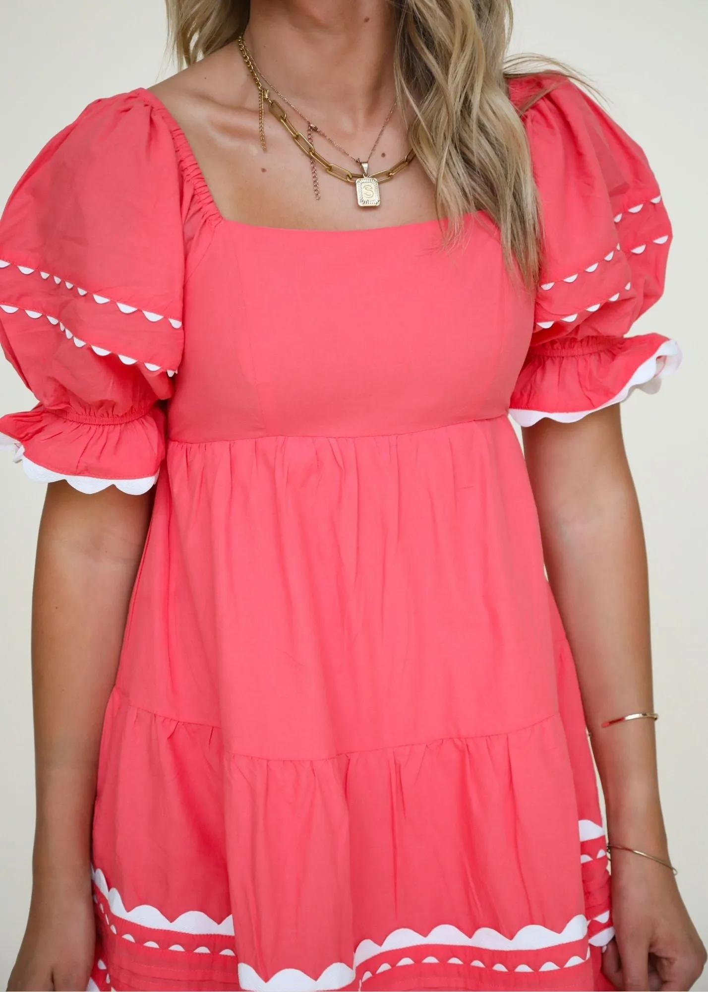 Dolly Dress in Coral