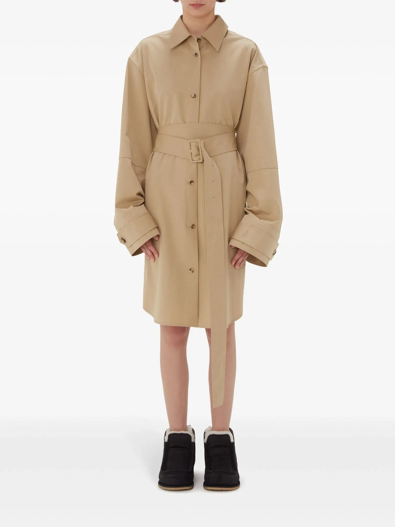 double-wrap trench dress