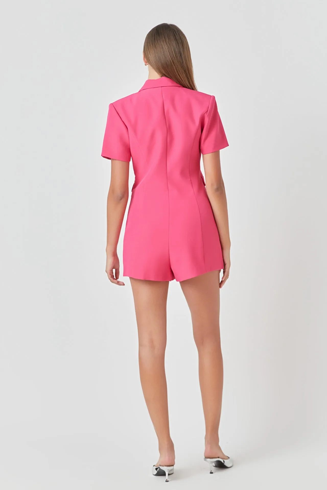 Endless Rose - Short Sleeve Blazer Romper