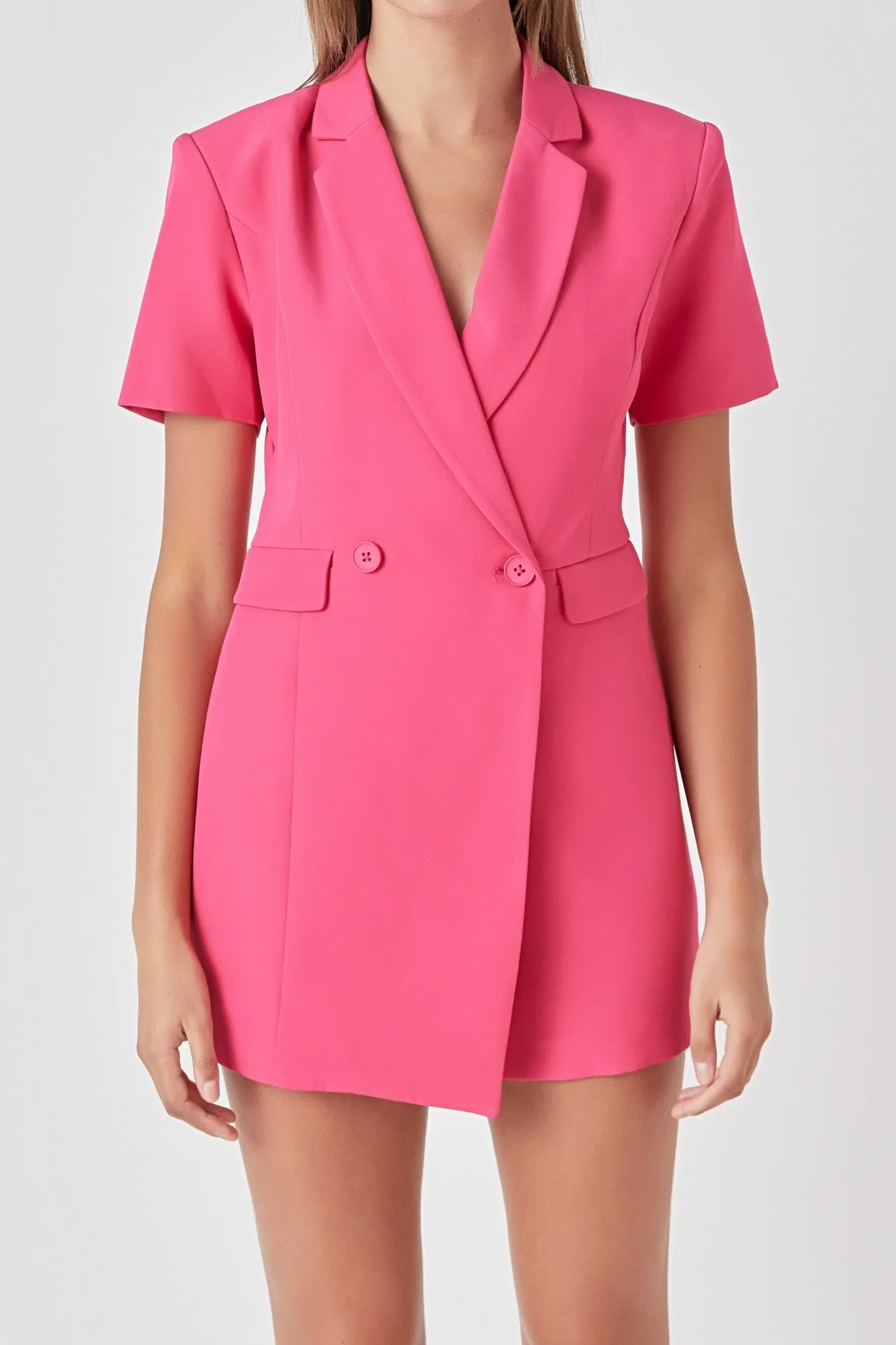 Endless Rose - Short Sleeve Blazer Romper