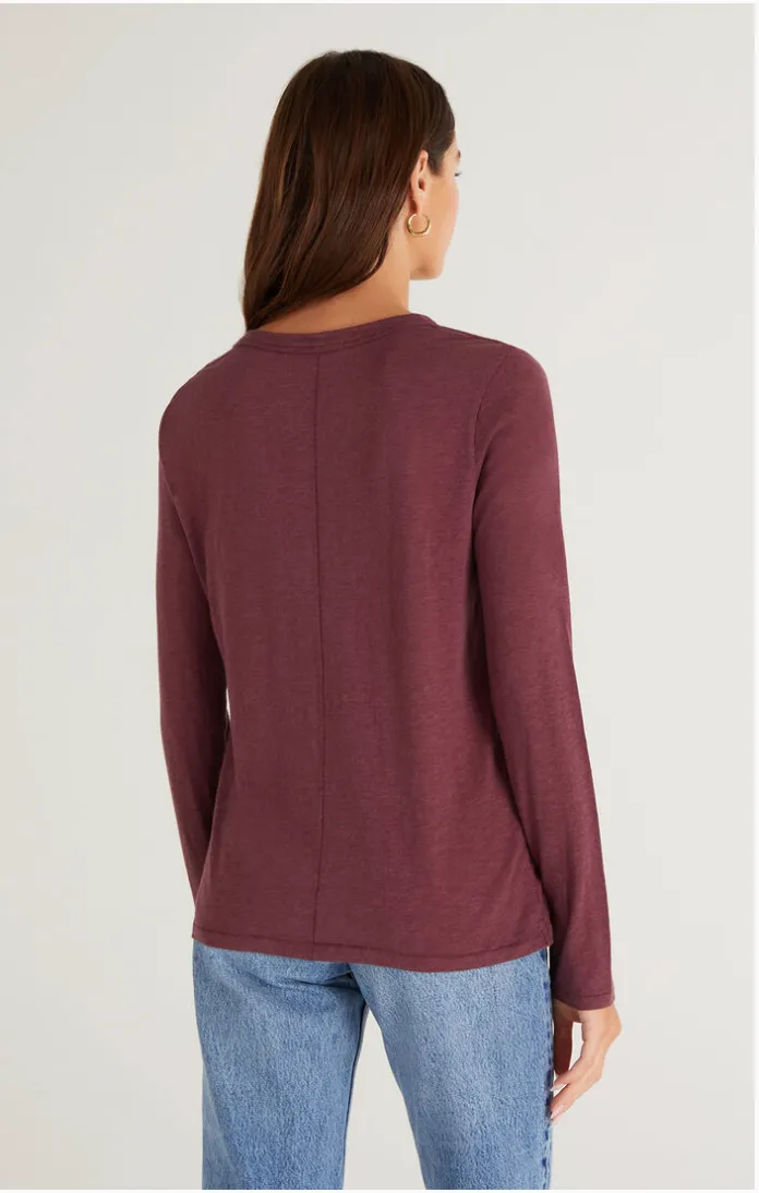 Everyday Brushed Top - Crimson