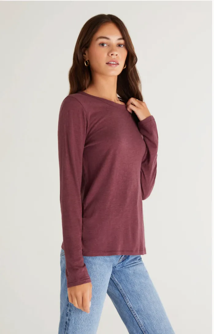 Everyday Brushed Top - Crimson