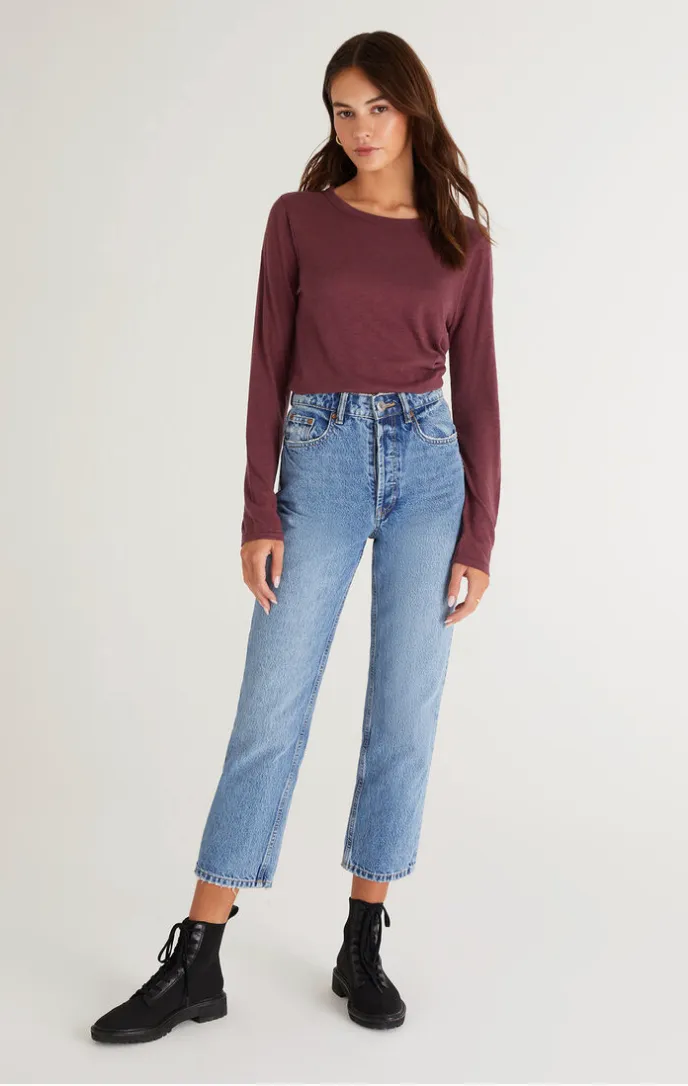 Everyday Brushed Top - Crimson