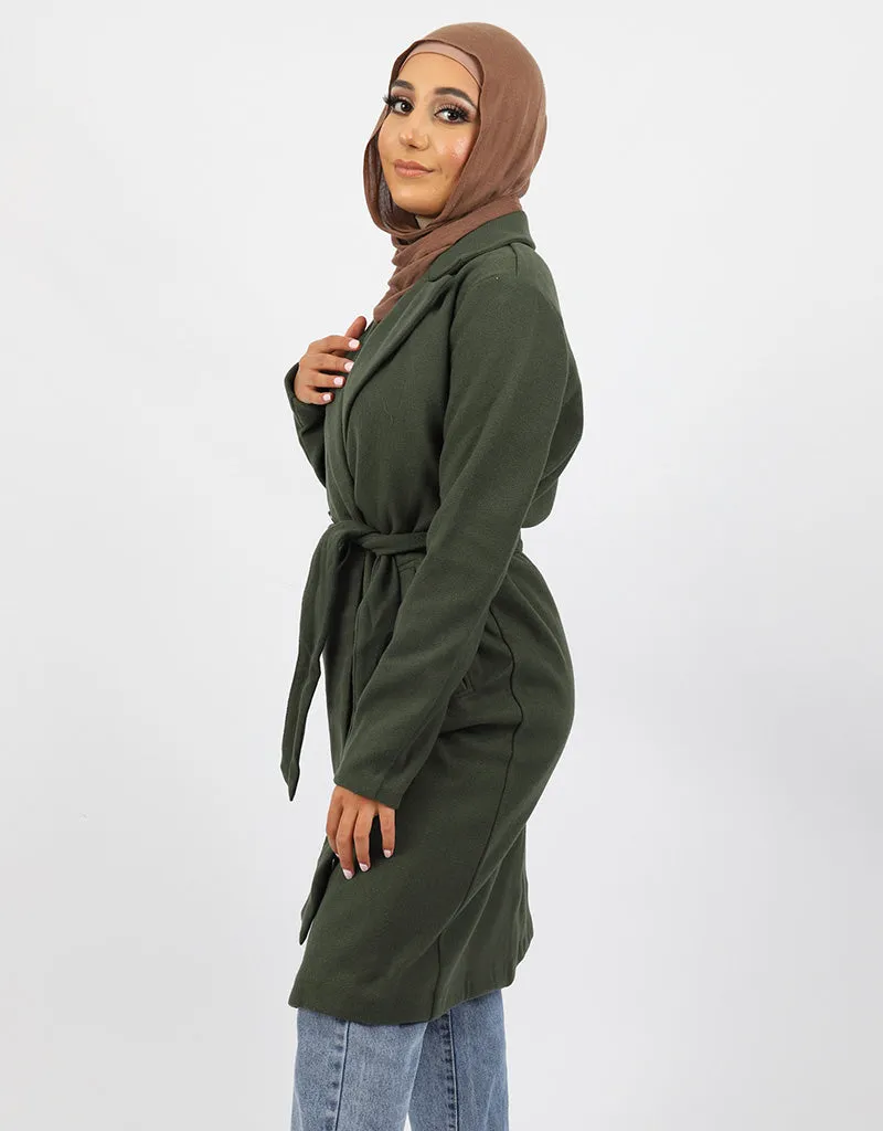 Fleece Trench Coat