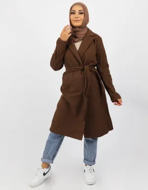 Fleece Trench Coat